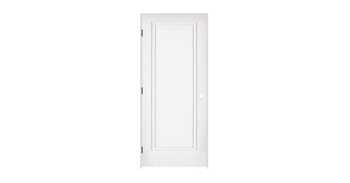 Trimlite 18″ by 80″ 2-Step Shaker 1-Panel Right Handed Interior Pre-Hung Passage Door with Oil Rubbed Bronze Hinges and 6-9/16″ Door Jamb
