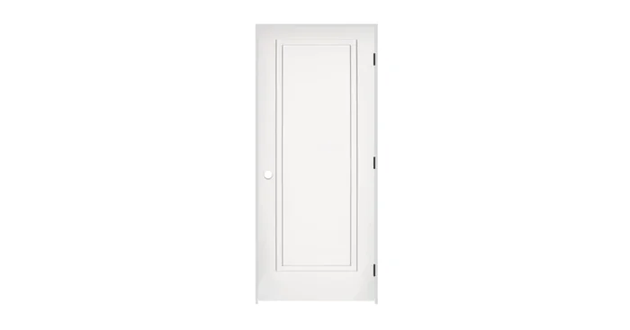 Trimlite 24″ by 80″ 2-Step Shaker 1-Panel Left Handed Interior Pre-Hung Passage Door with Black Hinges and 6-9/16″ Door Jamb