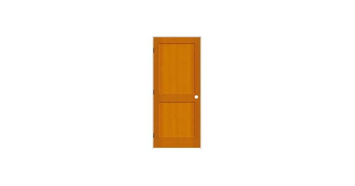 Trimlite 28″ by 80″ 2-Panel Shaker Right Handed Interior Prehung Passage Door with Black Hinges and 4-9/16″ Door Jamb