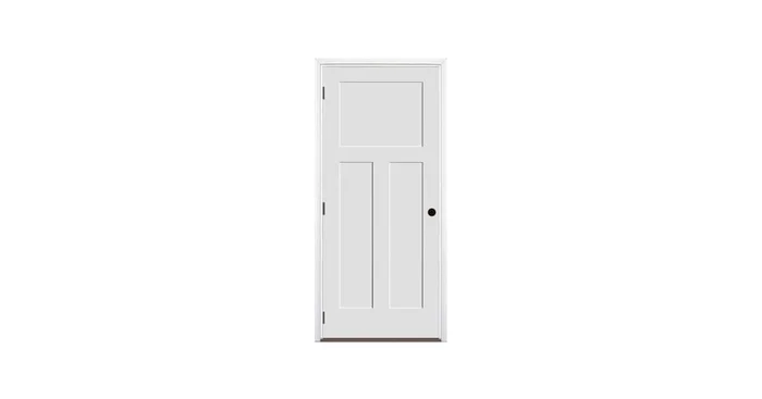 Trimlite 30″ by 80″ 1+2-Panel Shaker Right Handed Interior Prehung Fire Rated Passage Door with Oil Rubbed Bronze Hinges and 7 1/4″ Door Jamb – Mill Sill