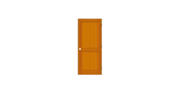 Trimlite 34″ by 80″ 2-Panel Shaker Left Handed Interior Prehung Passage Door with Black Hinges and 7-1/4″ Door Jamb