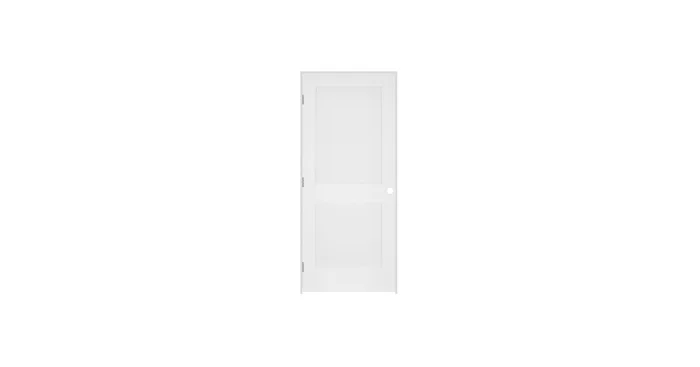 Trimlite 36″ by 80″ 2-Panel Colonial Right Handed Ovolo Edge Prehung Fire Rated Passage Door with Brushed Chrome Hinges and 4 9/16″ Door Jamb – Bronze Sill
