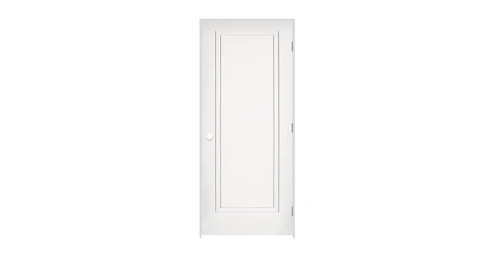 Trimlite 36″ by 80″ 2-Step Shaker 1-Panel Left Handed Interior Pre-Hung Passage Door with Brushed Chrome Hinges and 7-1/4″ Door Jamb