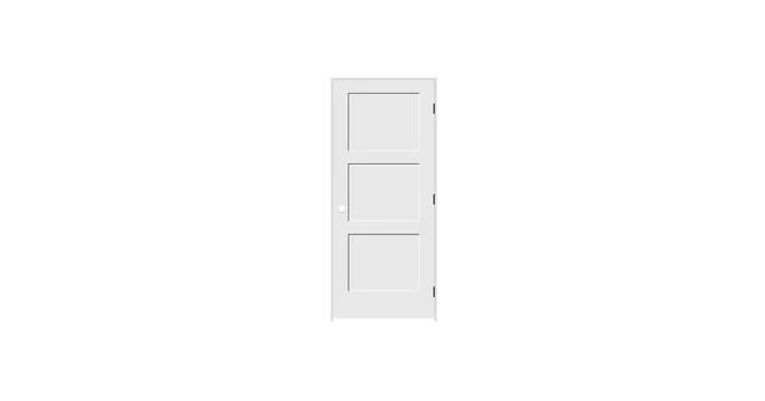 Trimlite 36″ by 80″ 3-Panel Shaker Left Handed Interior Prehung Fire Rated Passage Door with Oil Rubbed Bronze Hinges and 7 1/4″ Door Jamb – Bronze Sill