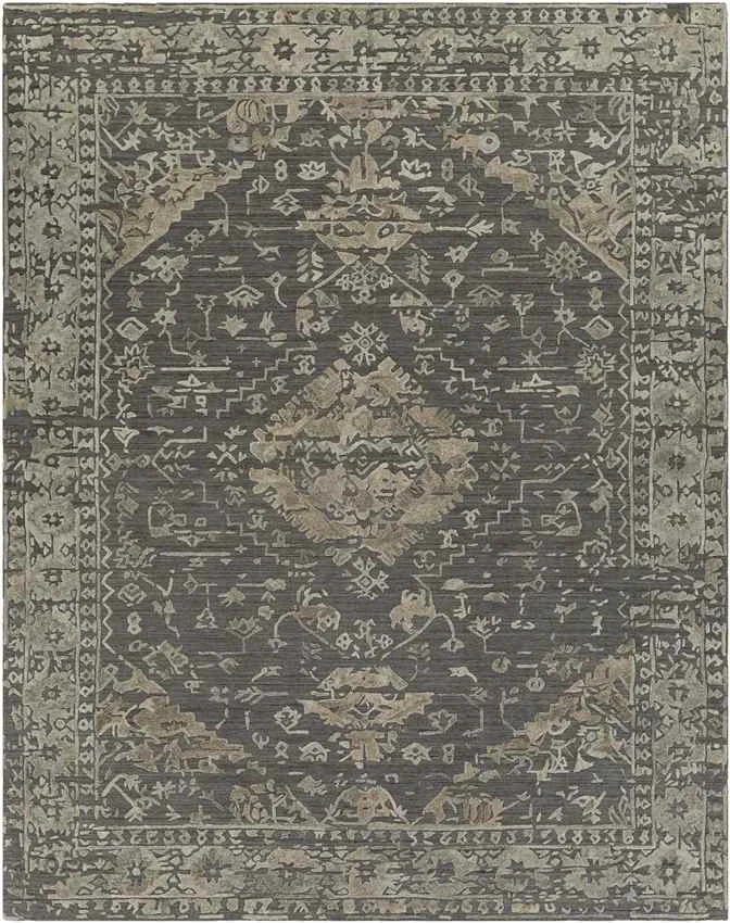 Trimpert Traditional Charcoal Area Rug