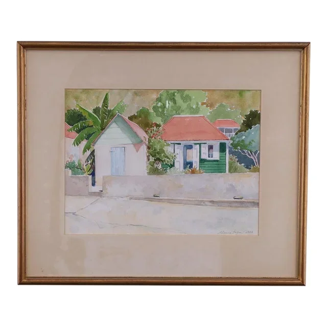 Tropical Watercolor Painting on Paper by Alanna Fagan
