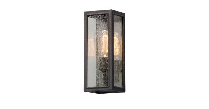 Troy Lighting Dixon 1 Light 5″ Wide Outdoor Wall Sconce with Seeded Glass Shade