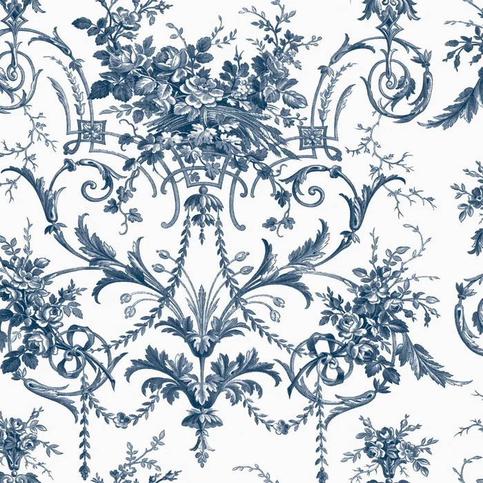 Tuileries Wallpaper – Midnight Blue