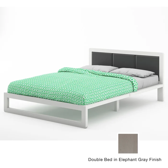 Tulip Soren Double Bed in Elephant Gray