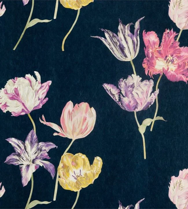 Tulipomania Wallpaper – Ink – DGLW216667 – Sanderson