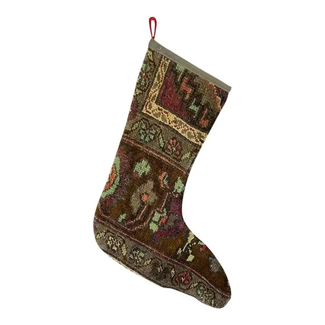 Turkish Kilim Rug Christmas Stocking