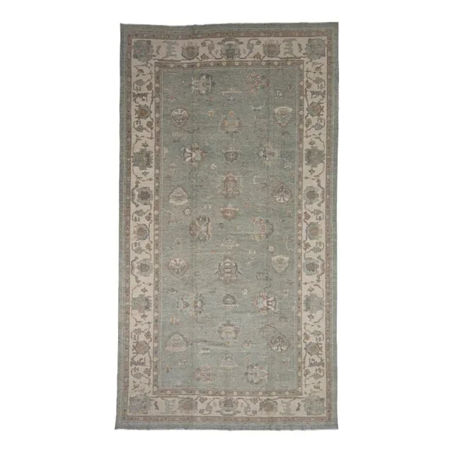 Turkish Oushak Rug 9’11” x 18’5″