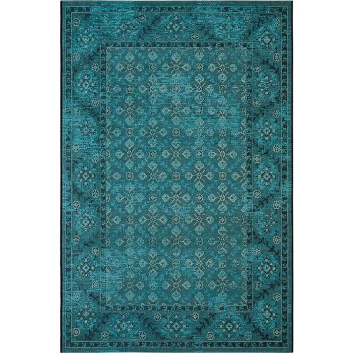 Turquoise/Cream Small Rectangle Power Loomed Area Rug 4′ x 6” – Safavieh