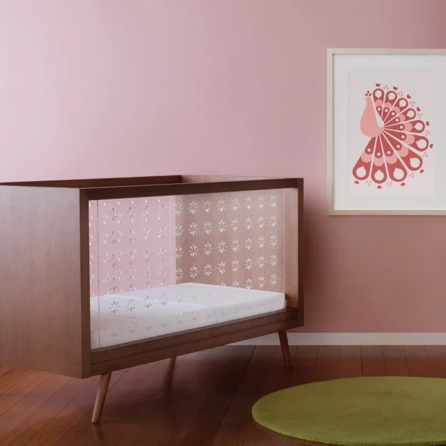 Ubabub Nifty Clear Convertible Crib in Walnut