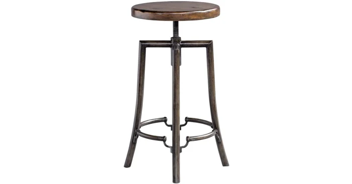 Uttermost Westlyn 18″W Rustic Farmhouse Backless Round Bar Stool