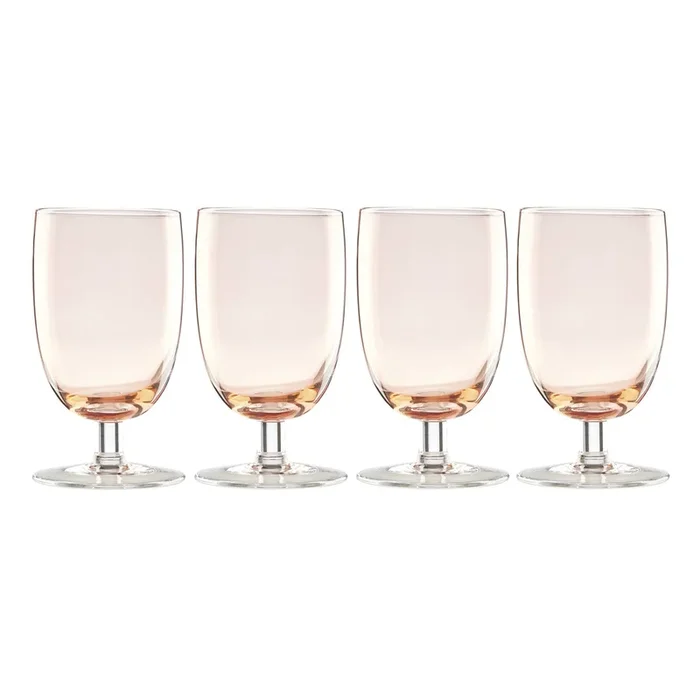 Valencia Peach All Purpose Glass Set of 4