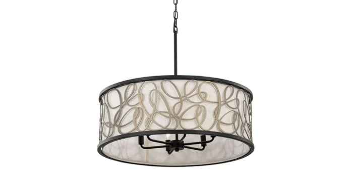 Varaluz Scribble 6 Light 28″ Wide Drum Chandelier
