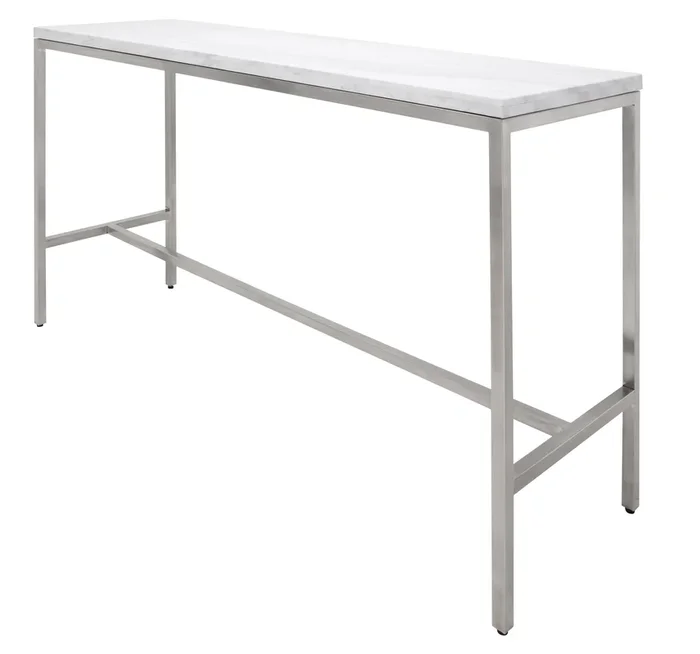 Verona Bar Table – White, 72in