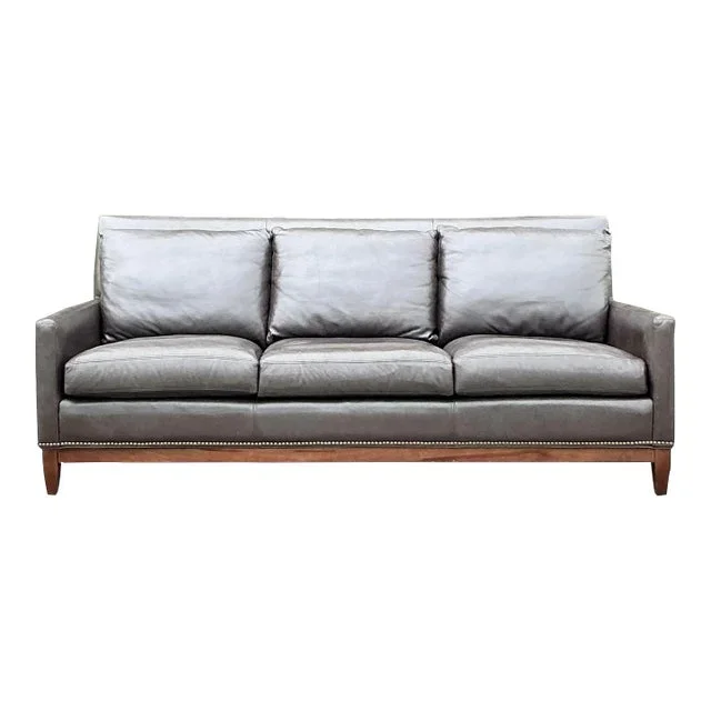 Vintage Boho Arhaus Camden Collection Leather Sofa