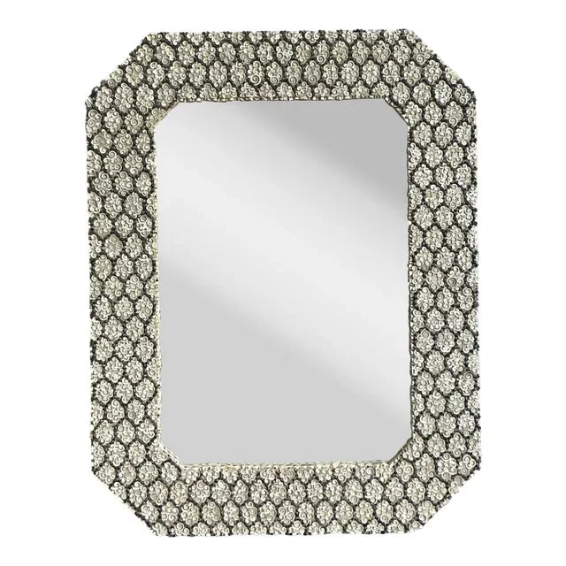 Vintage Coastal Notched Shell Mirror