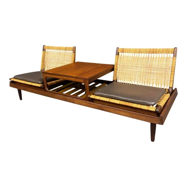 Vintage Danish Mid Century Modern Teak Tv161 Modular Bench by Hans Olsen for Bramin Mobler
