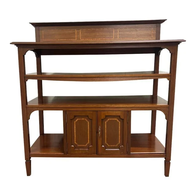 Vintage Etagere Bookcase Sideboard Buffet Console Server