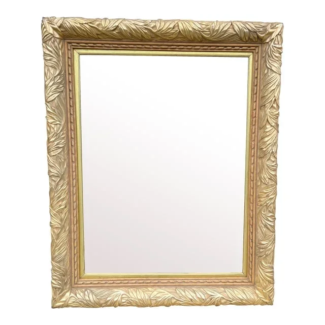Vintage Gold Neoclassical Style Wall Mirror