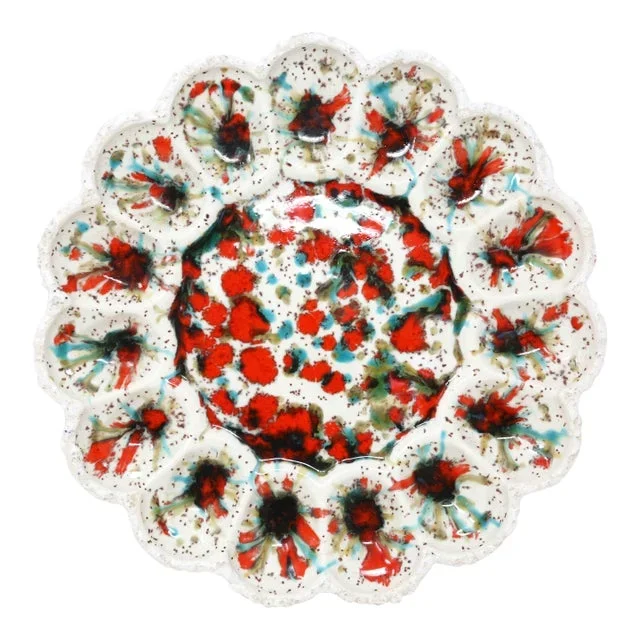 Vintage Mid-Century Egg Serving Platter