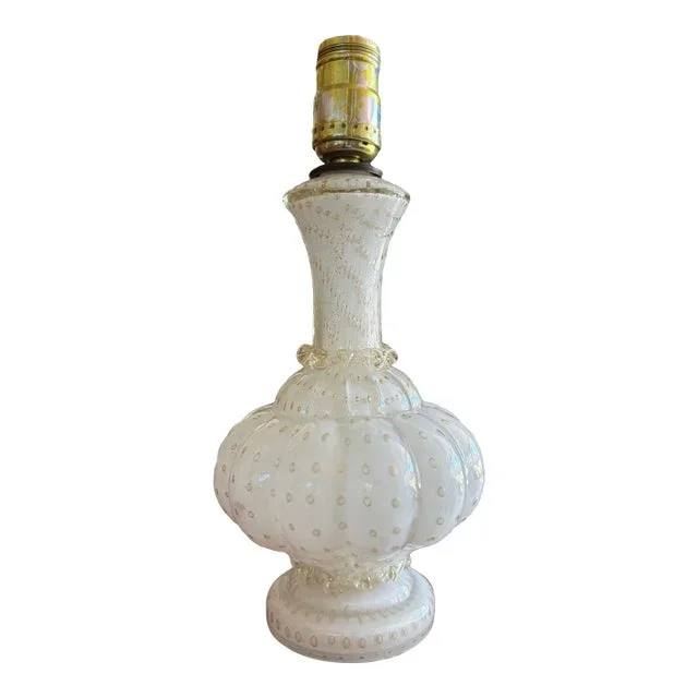 Vintage Petite Alfredo Barbini Murano Lamp