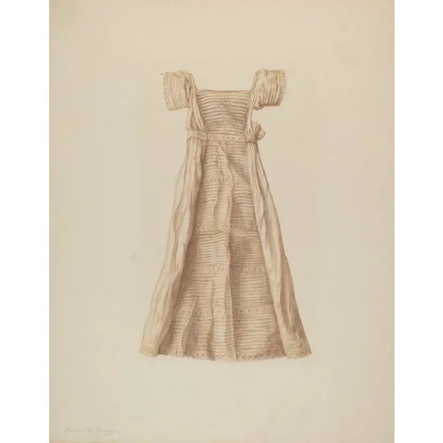 Vintage Print of Baby Dress by Manual Runyan 1939 Fashion Art Decor