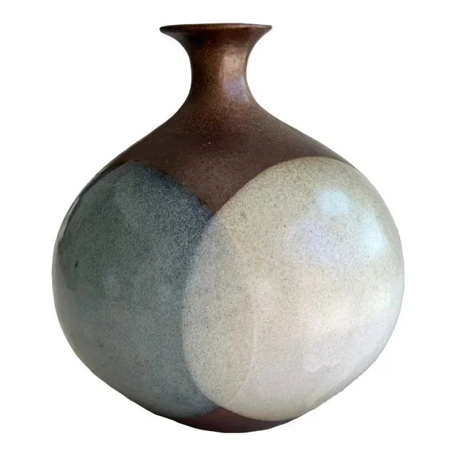 Vintage Robert Maxwell Pottery Craft Overlapping Circles Vase