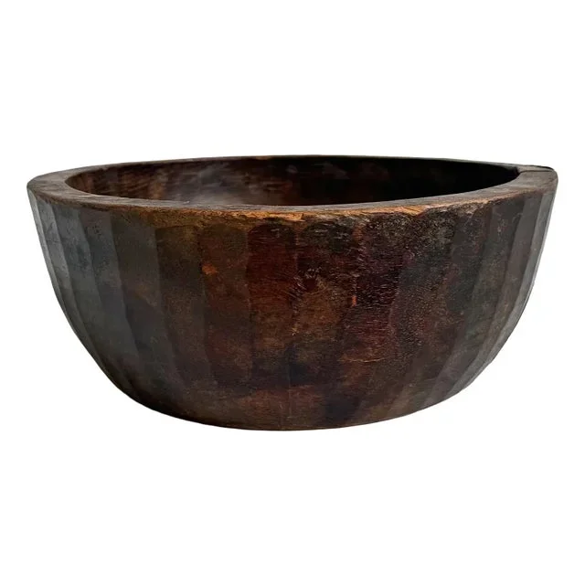 Vintage Wood India Teak Bowl