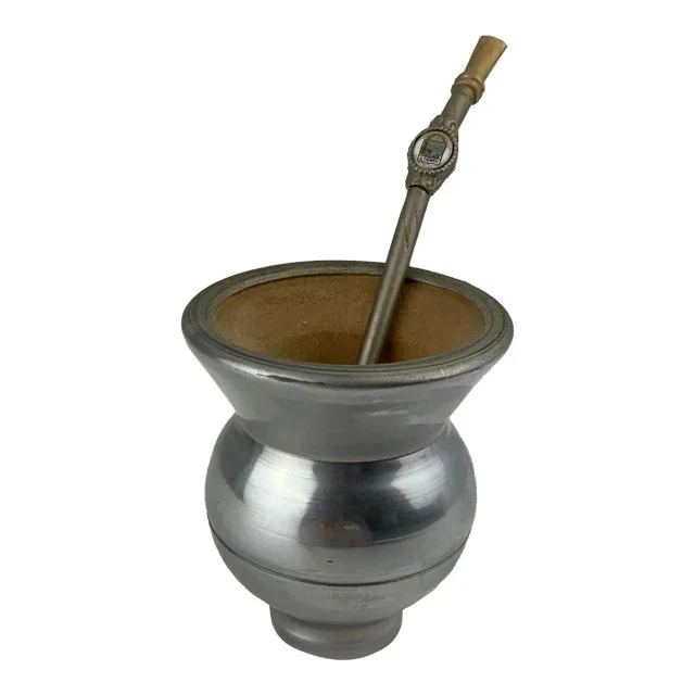Vintage Yerba Mate Cup and Bombilla
