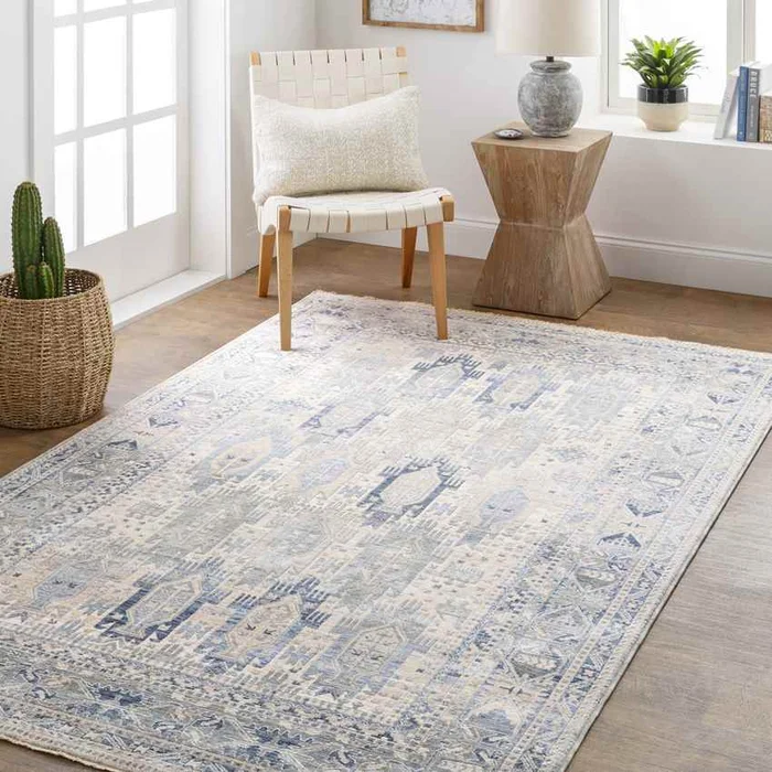 Vinton Traditional Beige Area Rug