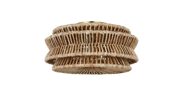 Visual Comfort Antigua 2 Light 16″ Wide Semi-Flush Drum Ceiling Fixture