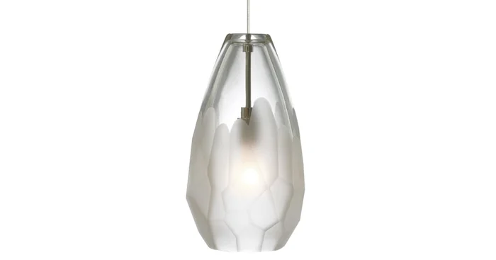 Visual Comfort Briolette 1 Light FreeJack Mini Pendant with Frost Glass Shade