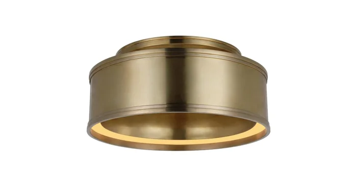Visual Comfort Connery 14″ Wide LED Flush Mount Drum Ceiling Fixture