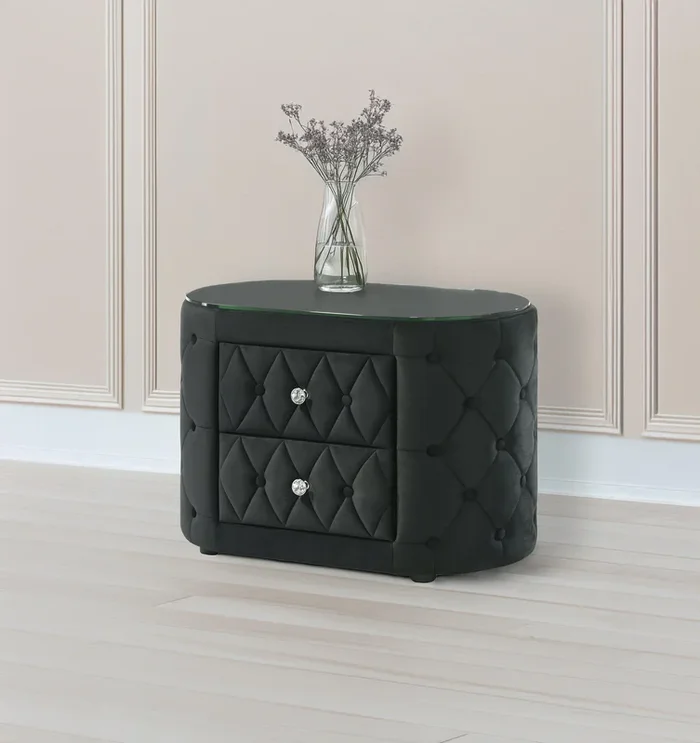 Voltare Black Nightstand
