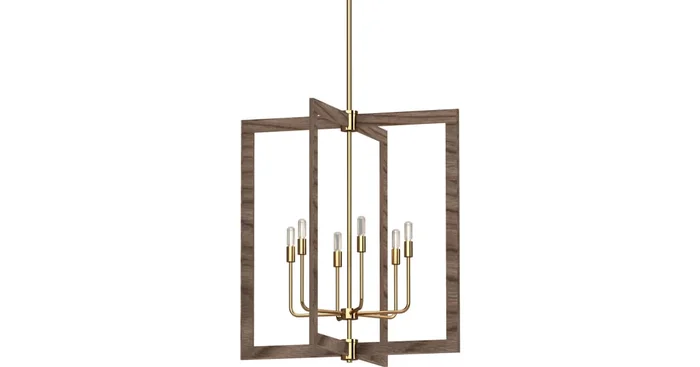 Volume Lighting Nina 6 Light 26″ Wide Abstract Mini Chandelier