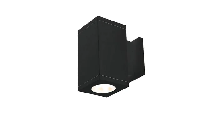 WAC Lighting Cube Architectural Single Light 10″ Tall LED Outdoor Wall Sconce with 19° Spot Beam Spread and Light Directed Straight Up or Down