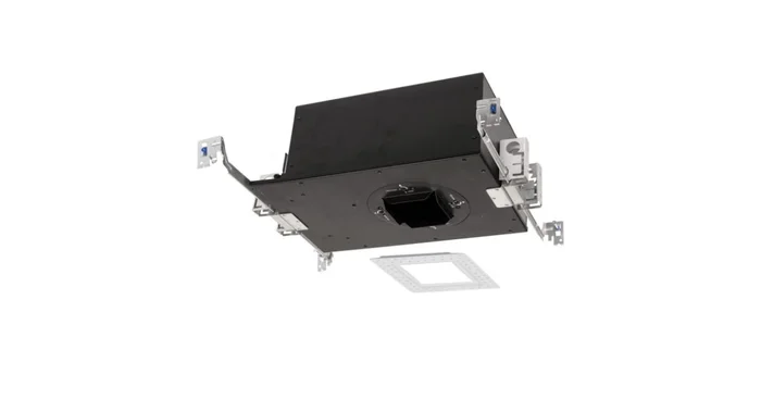 WAC Lighting Volta 2″ New Construction, Invisible Trim Housing for Square Trims – IC Rated, Airtight, Emergency Backup Battery