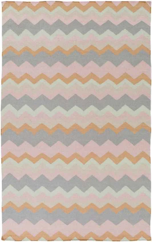 Weende Modern Brown/Pink/Green Area Rug