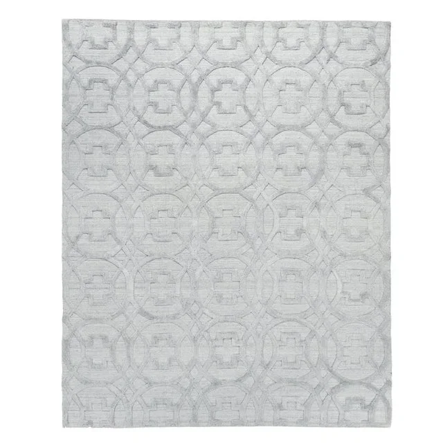 Wellington Silver Hand loom Wool Area Rug – 6’x9′