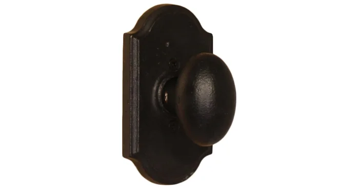 Weslock Durham Single Dummy Door Knob with Premiere Rose from the Molten Bronze Collection