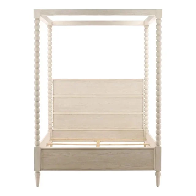 White Ball Poster Queen Bed Frame