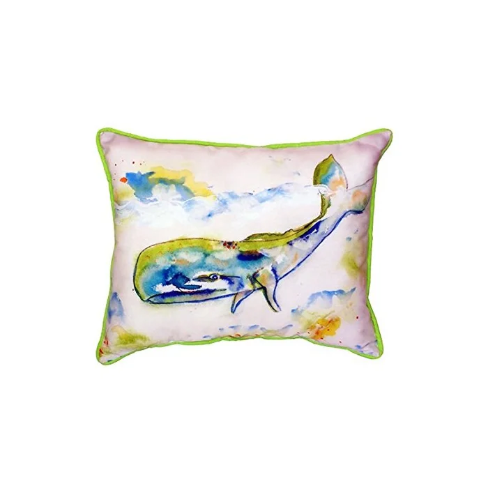 White Polyester Indoor/Outdoor Rectangular Pillow 16×20 – Betsy Drake Interiors