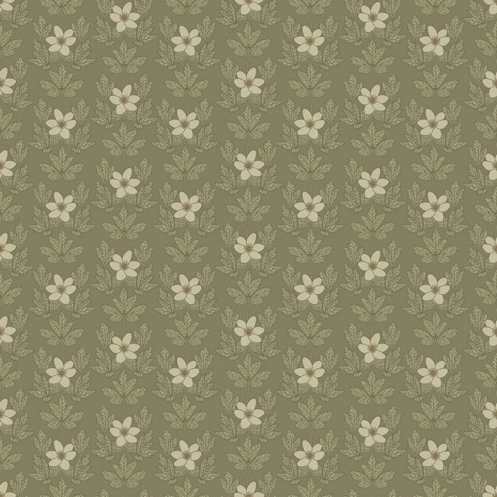 Wood Anemone Wallpaper – Green