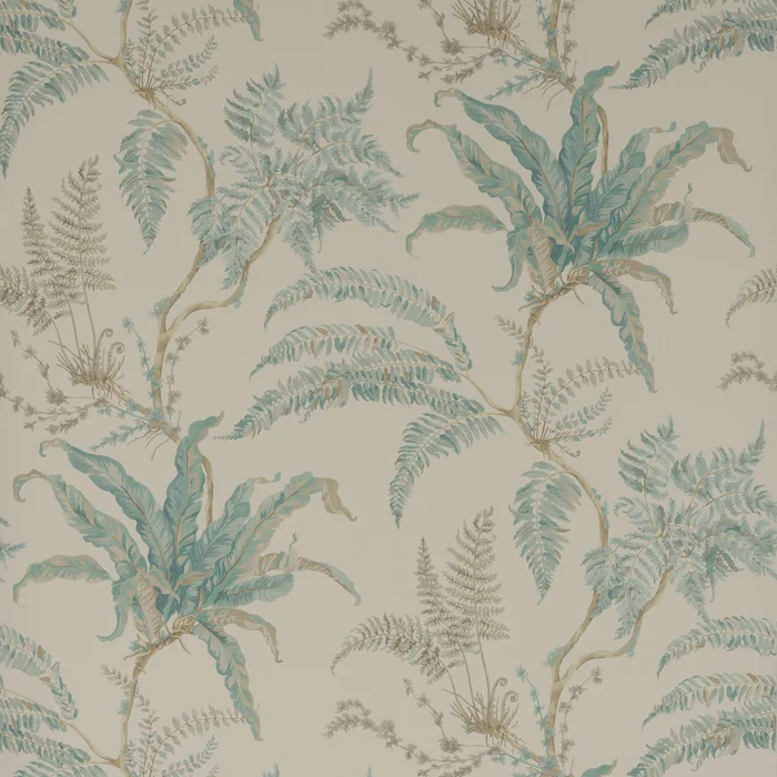 Woodfern Wallpaper – Aqua