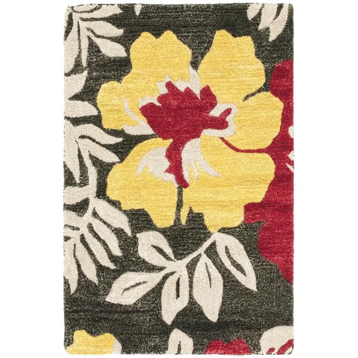 Wool & Viscose Pile Contemporary Rectangular Rugs 5×3 Brown Multi Color – Safavieh
