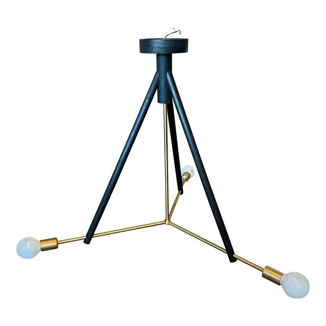 Workstead Lodge Chandelier III in Blackened Oak